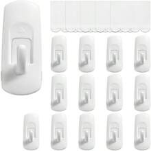 MOVELYST 20 Small Hooks+24 Removable Strips, Clear Wire Hanger Hooks, Damage-Free Utility Hooks, Heavy Duty With Adhesive Strips, No Tools Wall Hook For Hanging, Value Pack - ColorA - 查看 1