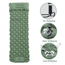 Built-In Pump Camping Air Mattress Thickened Pad Foldable Inflatable Sleeping Pad Portable Tear-Resistant - Green - View 3