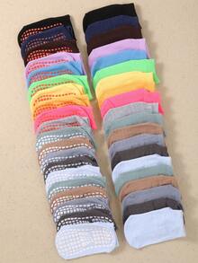 5/10 Pairs Of Random Children's Socks, Low Square Adhesive Anti Slip Socks, Suitable For Boys And Girls, Suitable For All Seasons, Casual And Comfortable, Soft, Anti Slip, Sports Socks, Baby Scratch Socks