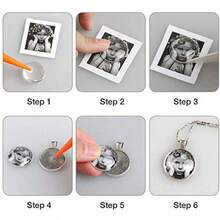 Yitaocity 30Pcs Pendant Trays 5 Styles Heart Round Square Teardrop Oval Blank Bezels Pendant Trays With 30Pcs Silicone Resin Mold +20 Pcs Necklace Cord For Crafting DIY Jewelry Making