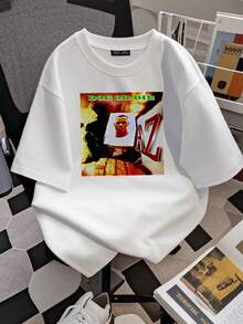 180g pure Cotton AZ Doe or Die Rap Hip Hop T-Shirt All Sizes NEW Unisex Stylish Comfortable graphic Top For Everyday Wear women Versatile Slightly Soft streetwear designer clothes female Summer Breathable Casual Print Round Neck Short Sleeve Women Top Graphic Tees - Blanco - Ver 3