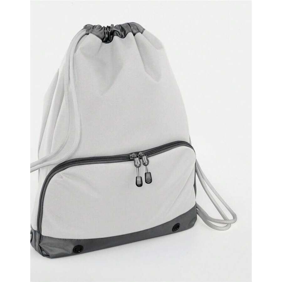 Bagbase Athleisure Drawstring Bag (Ice Grey) - 100% Polyester - (PC5465) - Grey - View 1