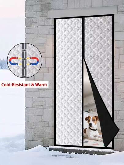 冬季磁性门帘 - 隔热、防风、降噪，静音磁性闭合，方便进出，非常适合卧室、客厅和厨房