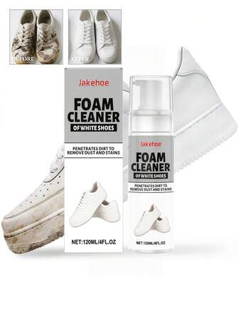 Gentle Sneaker, Canvas, Plastic, Golf, Leather, Pink And White Shoe Cleaner - Effortless Care Formula To Clean Without Damaging Shoes