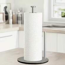 1个厨房纸巾架，银色纸巾架，厨房纸巾分配器，台面纸巾收纳架，加厚底座纸巾架，厨房收纳配件 - 彩色 - 查看 4