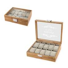 1pc Personalized Vintage Watch Storage Box, Groom's Gift, Men's Customized Watch Box, Men's Accessory Storage Box, Large Capacity Optional -2/3/10/11 Compartments, Personalized Men's Valentine's Day, Father's Day, Christmas, Birthday Gift, Husband's Anniversary Gift, Boyfriend, Graduation Gift,Elegant Living,Artful Living - Multicolor - View 14