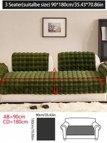 1 件秋冬毛绒加厚保暖沙发垫套，现代简约防滑沙发座垫，防尘可洗沙发套，绿色清新柔软，宠物友好，适合卧室、办公室、客厅的 L 型和 1/2/3/4 座沙发 - 綠色 - 查看 15