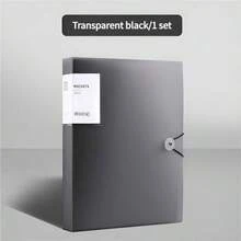 Carpeta transparente tamaño A4 con 20 fundas transparentes, organizador de documentos multiusos