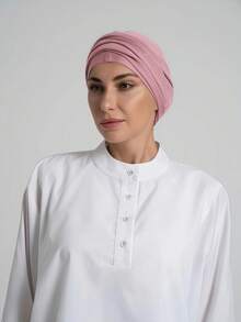 1 pieza Hiyab de unicolor clásico instantáneo para mujer, 3 métodos de uso diferentes, pañuelo de cabeza elástico versátil y práctico, tela de modal suave, cómodo para uso diario, deportes, yoga