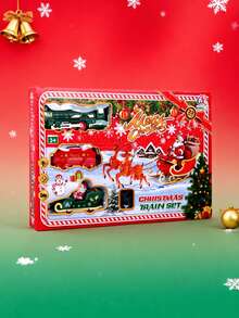 Christmas Train Set - Electric Remote Control Christmas Tree Train Set, Circular Track Around Tree, Lighting & Music Christmas Decor, Holiday Gift - Multicolor - View 6