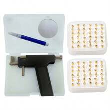Reusable Ear Piercing Gun With 72PCS Stud Earrrings,Professional Ear Piercing Kit For Salon & Home Use - Black - View 17