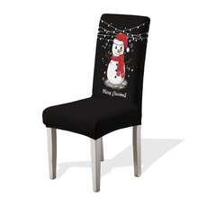 1/2/4/6/100 piezas Fundas para sillas de comedor navideñas, fundas elásticas, extraíbles y lavables para el hogar, hotel, fiesta - Multicolor - Ver 52