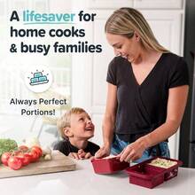 2 Cup Silicone Freezer Tray With Lids, Storing Lasagna, Leftovers, Sauces, Portioned Meals And More, Silicone Soup Freezer Molds Meal Prepping - Aqua - 2 - Pack - Nam việt quất + Gói 2 - Xem 4