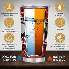 1 Pcs 20oz 304 Stainless Steel Insulation Water Bottle - Keeps Cold For 12 Hours & Hot For 6 Hours - Suitable For Everyday Use - Perfect Gift For Birthday, Party, Family & Halloween