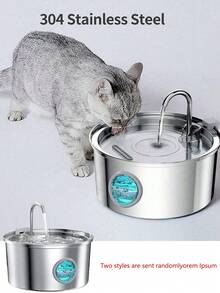 3.2升不锈钢猫咪饮水器，配备6个滤芯和3块海绵，自动静音，保持水质清洁 - 彩色 - 查看 4