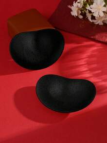 2/4 Stücke Schwarz-Aprikose Büstenhalter Polster, Länge 11 cm, Breite 8 cm, klebende BH Einsätze zum Anheben, wasserdicht für Sport, Bademode, Bikinis, Kleider