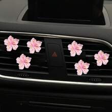Kẹp cửa gió ô tô hình hoa anh đào bằng nhựa, Kẹp trang trí nội thất ô tô - Nhiều màu - Xem 6