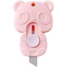 Paquete de 12 Cutters Mini Navajas Utilitarias Retractables con Forma de Oso Panda: Abridor de Sobres y Cortador de Papel con Hoja de Acero Inoxidable, Mango Ergonómico de Plástico para Comodidad, Ideal para Manualidades DIY, Hogar, Oficina, Escuela y Material de Papelería, Herramienta Adorable y Funcional para Uso Diario y Talleres Creativos - de colores - Ver 4