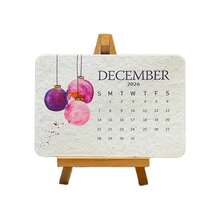 2026 Plantable Seed Paper Calendar With White Wildflower Seeds Desktop Calendar With Holder For Office Home Gift - Multicolor - View 9