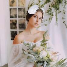 Feather Hair Clips Artificial Swan Ostrich Ballet Style Heart Rhinestone Hair Pins Women Bride Wedding Christmas Party Valentine's Day Dancing Fashion Hair Accessories White