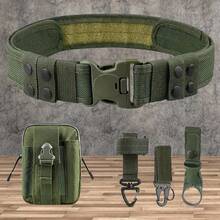 Taktischer Hüftgurt mit Schnellverschluss-Schnalle, Oxford-Gewebe-Gurt, Aufbewahrungsschnalle, Schlüsselring und Flaschenhalter, Hüfttasche