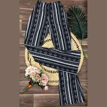 Women's Flare Pants With Long Leg Print Diary - 印刷2 - 查看 5