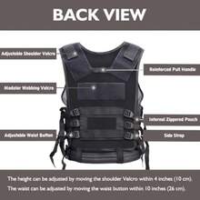 Airsoft Vest Adult Adjustable SXXXXL Tactical Vest For Men Lightweight Breathable 600D Nylon Youth Combat Vest For Paintball Training Black