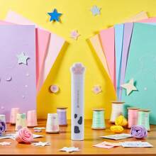 White Paw Scissors, Folding Pocket Scissors Multifunctional Scissor, Kawaii Hand Cutters Art Scissor School Stationery - 白色 - 查看 3