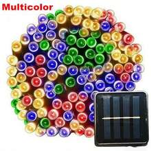 1pc Solar String Lights Outdoor Light Strings Waterproof 32M/22M/12M/7M//6.5/5M ,20/30/50/100/200/300LED Solar Powered String Light With 8 Lighting Modes For Garden Patio Yard Fence Christmas Tree Decoration With Fairy Lights Ambience Warm White/Multicolor/White For Outside Tree , Courtyard,Wedding, Gazebo,Party, Home, Lawn, Camping And Holiday Decor Garden Lights