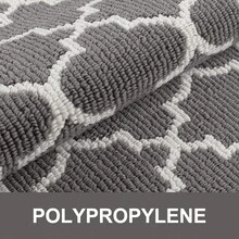 Pauwer Kitchen Mats For Floor 3 Piece Set Boho Non Slip Kitchen Rugs Washable Farmhouse Kitchen Floor Mats Thick Long Kitchen Throw Area Rug Carpet Runner For Hallway Entryway Laundry Bathroom - 灰色 - 查看 5