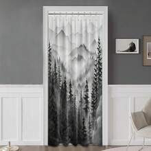 Black And White Forest Small Shower Curtain Stand Up Stall Shower Curtains Rv Narrow Nature Rustic Woodland Pine Tree Bathroom Decor, Waterproof Cloth Fabric With Hooks 48''W X 72''L{"Color_name":"BlackandWhite","Size_name":"48\"Wx72\"L(Packof1)"} - 多色19 - 查看 2