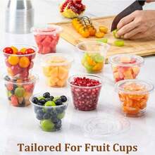 20/50PC Disposable 10oz Transparent Plastic Cups, Plastic Dessert Cups With Dome LIDS, Yogurt Jelly Cups, Leak-Free Independent Party Snack Cups, Suitable For Cakes, Puddings, Mousse, Milkshakes, Yogurt, Ice Cream, And Fruits - trong suốt - Xem 6