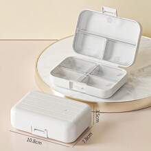 1pc Minimalist Travel Jewelry Storage Box, Compact Organizer For Rings, Earrings, Necklaces, Studs