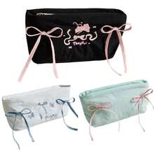 Bolsa de lápices con lazo lindo, de gran capacidad y multifuncional. Estuche para lápices con diseño de gato o perro de dibujos animados. Organizador de papelería para estudiantes, escuela y oficina