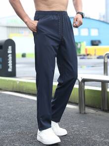 Pantalones deportivos para hombres de talla grande, nuevos pantalones de verano de corte holgado, transpirables para entrenamiento y running, tallas grandes