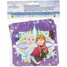 Disney Frozen Paper Snowflake Happy Birthday Banner (Multicoloured) - 100% Mixed - (SG29499) - Multicolor - View 2