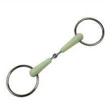 1pc Stainless Steel Apple Flavored Bit, Rubber Coated Stainless Steel Apple Flavored Horse Bit, Apple Flavored Metal Bit, Equestrian Supplies, O-Ring Bit