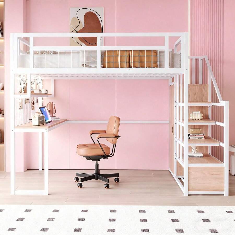 Bed Bases & Foundations - White + Metal + 140cm*200cm - View 1