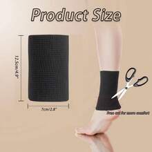 2 Pcs Ankle Gel Sleeve Padded Skate Guards Elastic Ankle Wrist Protector Brace Ankle Compression Sleeve Foot Support Socks Figure Skating Hockey Running Riding - Black - View 3