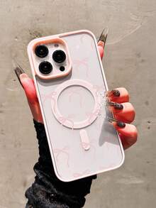 1 Ốp lưng điện thoại sạc từ tính thiết kế nơ hồng, tương thích với iPhone 16 Pro Max, 11/12/13/14 Plus, 15 Pro/15 Plus/15 Pro Max, 7 Plus/8 Plus, X/XS Max/XR, 11 Pro/12 Pro/13 Pro/14 Pro, 12 Mini/13 Mini, 11 Pro Max/12 Pro Max/13 Pro Max/14 Pro Max/14 Plus, 6/6S/6 Plus/7/8, 16 Pr/16 Pro/16 Plus/16 Pro Max, 12 Pro 17/17 Pro Max - Hồng - Xem 2