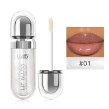 Pearlescent Liquid Lipstick Long-Lasting Non-Stick Cup Waterproof Mirror Fine Glitter Lip Gloss - 01#clear - 查看 1