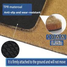 1 Piece Airline Themed Doormat With Airplane And Departure Text - 3.94inch Thick TPR Non-Slip Rubber Base, Washable, Yellow Coconut Brown Design, Suitable Entrance, Living Room, Bedroom, Kitchen, Bathroom, RV, And Elevator - Durable Home Decor, Entrance Doormat, Tropical Home Decor, Non-Slip Base FE4Q - 彩色 - 查看 8