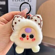 Cute Cartoon Small Fur Ball Keychain Bag Pendant Creativity Christmas Gift - Multicolor - View 9