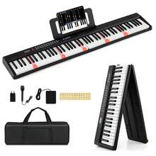 88-Key Piano Keyboard Foldable Full Size Semi Weighted Electronic Keyboard - Xem 1