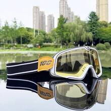 Motorcycle Goggles & Dustproof Racing Glasses –Windproof For Men & Women Motocross, Cycling, Skiing Outdoor Off-Road Bike Goggle - chỉ có kính bảo hộ - Xem 9