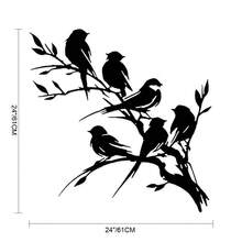 Metal Bird Silhouette Wall Art- Cut Tree Branch Design For Living Room& Bedroom, Metal Hanging Sign, Easy To Clean, Fall Decor, Garden Decoration, Gifts For Boyfriend - 黑色 - 查看 14