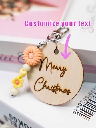 1pc Sunflower Silicone Keychain, Customizable Text, Suitable For Holidays, School, Anniversary, Birthday, Daily Use, Wedding, All Seasons