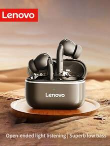 Lenovo 经典入耳式耳机，无线 BT5.4 连接，高品质，电池寿命长，人体工程学设计，佩戴舒适，广泛兼容多种设备，智能降噪，运动耳机 - 經典黑 - 查看 2