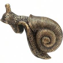 Vintage Resin Snail Planter Pot Hugger Flower Figurine, Climbing Statue And Vase Miniature Fairy Garden Terrarium Decor, Resin Art Patio Lawn Yard Outdoor Fence Hanger Animal Ornament, Bronze - 黃色 - 查看 8