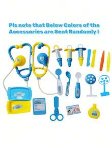 12 件/套医生套装，带便携包，适合儿童，幼儿教育医生玩具套装，牙医角色扮演兽医套装，医生游戏玩具套装，包括听诊器假装医疗工具，适合 3 4 5 6 7 8 岁男孩女孩的装扮学习玩具，有趣逼真的儿童医生玩具套装角色扮演护士医院玩具，生日圣诞节新年的理想礼物。 - 彩色 - 查看 9